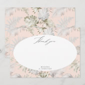luxe tropische gebloemde trouw Dankkaart Bedankkaart (Voorkant / Achterkant)