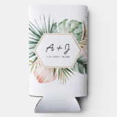 Luxe Tropische Huwelijk Slanke Blikje Koeler Hoesj (Achterkant)