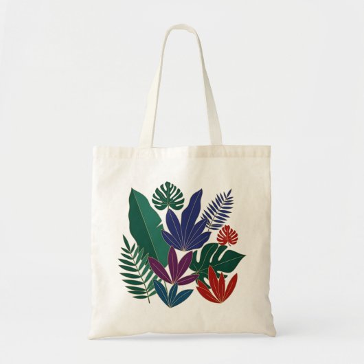 Luxe Tropische Junglebladeren Tote Bag (Voorkant)