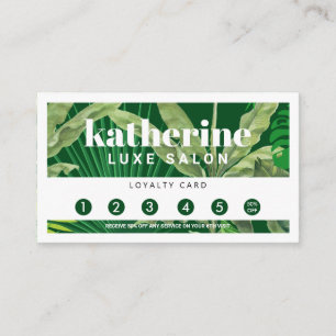 Luxe Tropische Moderne Boutique & Salon Groen Klantenkaartje