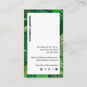 Luxe Tropische Moderne Boutique & Salon Groen Visitekaartje (Achterkant)