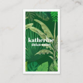 Luxe Tropische Moderne Boutique & Salon Groen Visitekaartje (Voorkant)