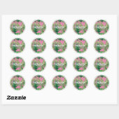 Luxe Tropische Moderne Boutique & Salon Roze Ronde Sticker (Vel)