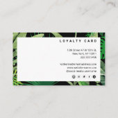 Luxe Tropische Moderne Boutique & Salon Zwart Klantenkaartje (Achterkant)