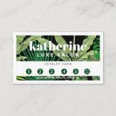 Luxe Tropische Moderne Boutique & Salon Zwart Klantenkaartje (Voorkant)