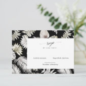 luxe tropische moderne verticale RSVP kaart (Staand voorkant)