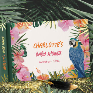 Luxe Tropische Papegaai Jungle Baby Shower Gastenboek