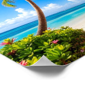 Luxe tropische resortstrand poster (Hoek)