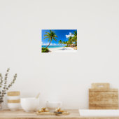 Luxe tropische resortstrand poster (Keuken)