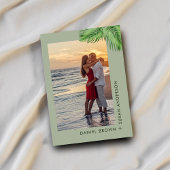 Luxe tropische Waterverf palmbladeren bruiloft Kaart