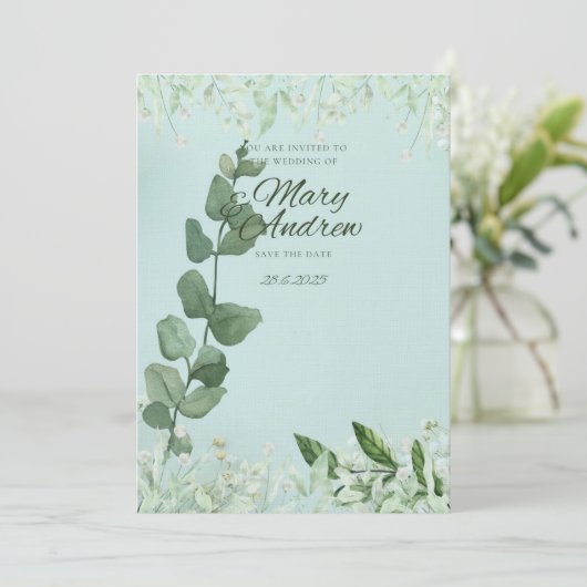 “Luxe Trouw Uitnodiging Template” (Staand voorkant)