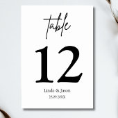 Luxe Trouwkaart Calligrafie Script Tafelnummer