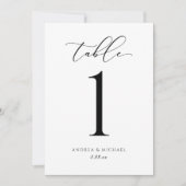 Luxe Trouwkaligrafie Script Tafelnummer (Voorkant)
