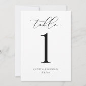 Luxe Trouwkaligrafie Script Tafelnummer (Achterkant)