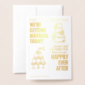 Luxe trouwkrant geloften, haar trouwgeloften folie kaarten (Met envelop)