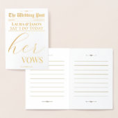 Luxe trouwkrant geloften, haar trouwgeloften folie kaarten (Display)
