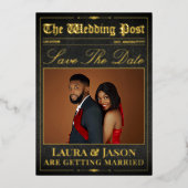 Luxe trouwkrant Save the Date Folie Invita Folie Uitnodiging (Voorkant)