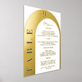Luxe trouwmenu en tafelnummer goud zilver folie afdrukken (Laagn)