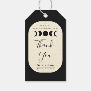 Luxe Trouwpakket Zwarte & Crème Maanfase  Cadeaulabel