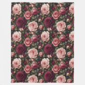 Luxe Tuinroos Bloemkunst Fleece Deken (Voorkant)
