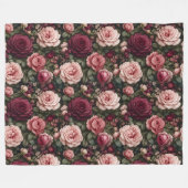 Luxe Tuinroos Bloemkunst Fleece Deken (Voorkant (Horizontaal))