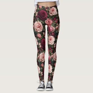 Luxe Tuinroos Bloemkunst Leggings