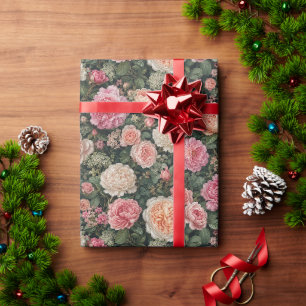 Luxe Tuinroos en Pioen Kunst Cadeaupapier