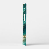 Luxe turkoois agaatmarmer met gouden aders Case-Mate iPhone case (Achterkant / Rechts)