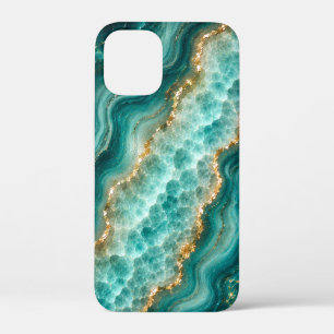 Luxe turkoois agaatmarmer met gouden aders Case-Mate iPhone case