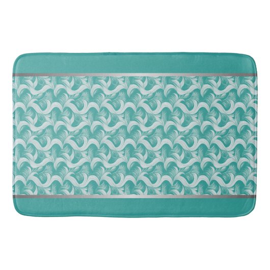 Luxe Turquoise Abstract Ingewikkeld Badmat (Voorkant)