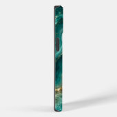 Luxe Turquoise Agaat Marmer met Gouden Aders Case-Mate iPhone Case (Achterkant / Rechts)