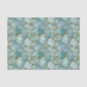 Luxe Turquoise Agate Geode Gouden Aders Decoupage Tissuepapier (Voorkant)