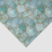 Luxe Turquoise Agate Geode Gouden Aders Decoupage Tissuepapier (Detail)