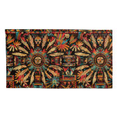 Luxe Turquoise "Aztec Dream" King Kussenslopen (Achterkant-Rechts)