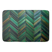 Luxe turquoise chevron & gouden inleg badmat (Voorkant)