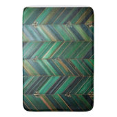 Luxe turquoise chevron & gouden inleg badmat (Voorkant Verticaal)