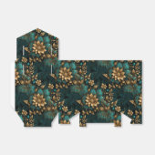 Luxe Turquoise en Bronzen Bloemensieraden Doosje (Uitgevouwen)