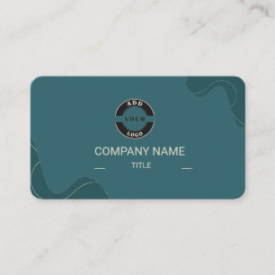 Luxe Turquoise en Crème Professioneel QR Code Visitekaartje