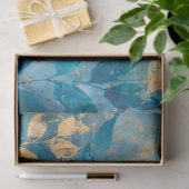 Luxe Turquoise en Gouden Bloemendecoupe voor een T Tissuepapier (Geschenk)