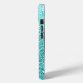 Luxe turquoise glitter gradiënt Case-Mate iPhone case (Achterkant / Links)