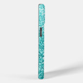 Luxe turquoise glitter gradiënt Case-Mate iPhone case (Achterkant / Rechts)