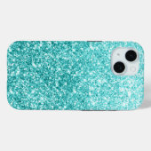 Luxe turquoise glitter gradiënt Case-Mate iPhone case (Achterkant (horizontaal))