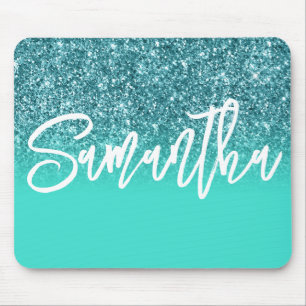 Luxe turquoise glitters turquoise ombre gepersonal muismat