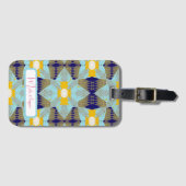 Luxe Turquoise Gouden Blad Mandala Bagagelabel (Voorkant (horizontaal))