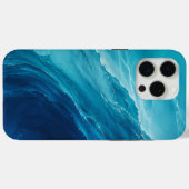 Luxe Turquoise Oceaangolf Case-Mate iPhone Case (Achterkant (horizontaal))