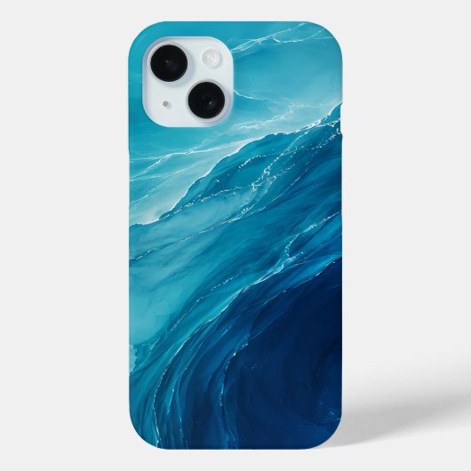 Luxe Turquoise Oceaangolf Case-Mate iPhone Case (Achterkant)