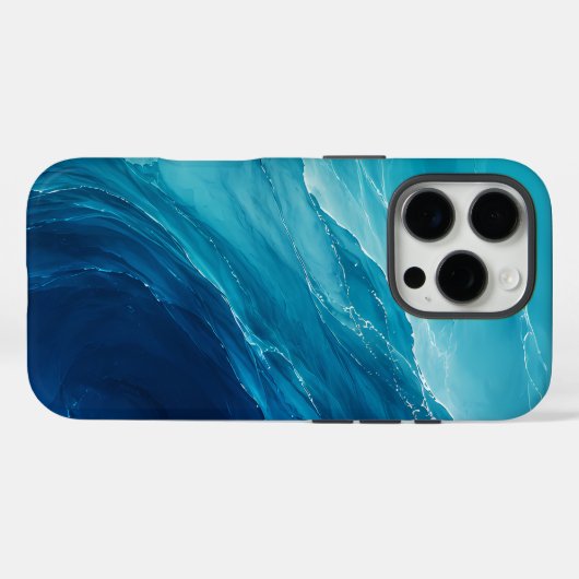 Luxe Turquoise Oceaangolf Case-Mate iPhone Case (Achterkant (horizontaal))