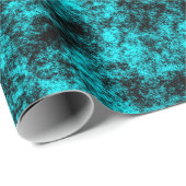 Luxe Turquoise & Zwarte Marmer Cadeaupapier (Rol Hoek)