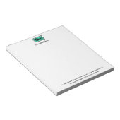 Luxe Turquoise & Zwarte Sleutel Onroerend Goed Notitieblok (Schuin)