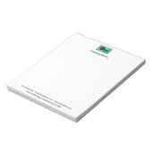 Luxe Turquoise & Zwarte Sleutel Onroerend Goed Notitieblok (Linkerzijde)